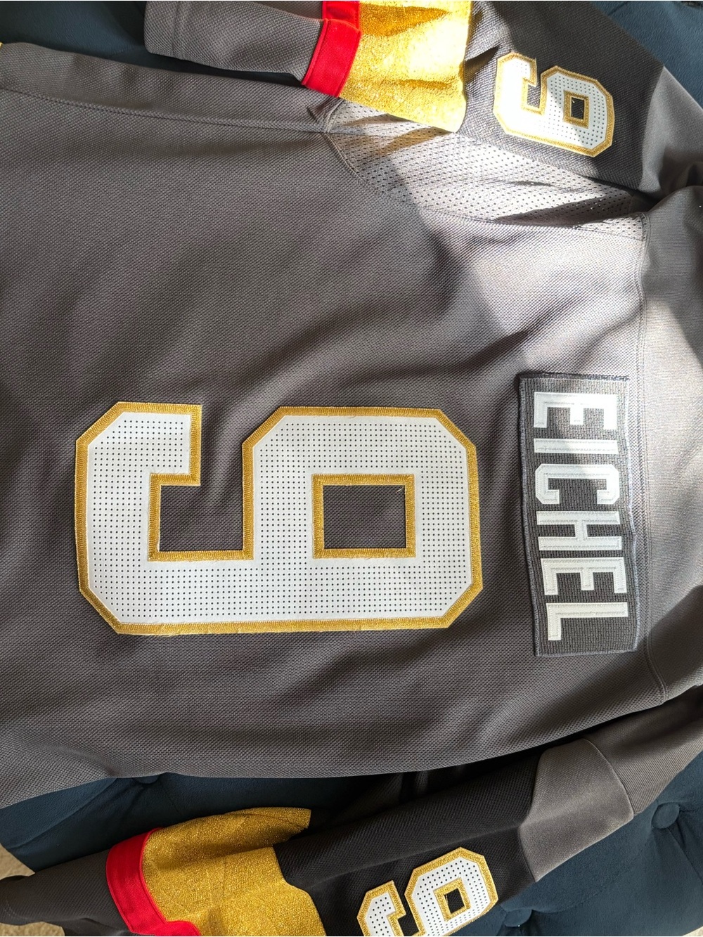NHL Gray and Gold Team Jersey L/XL